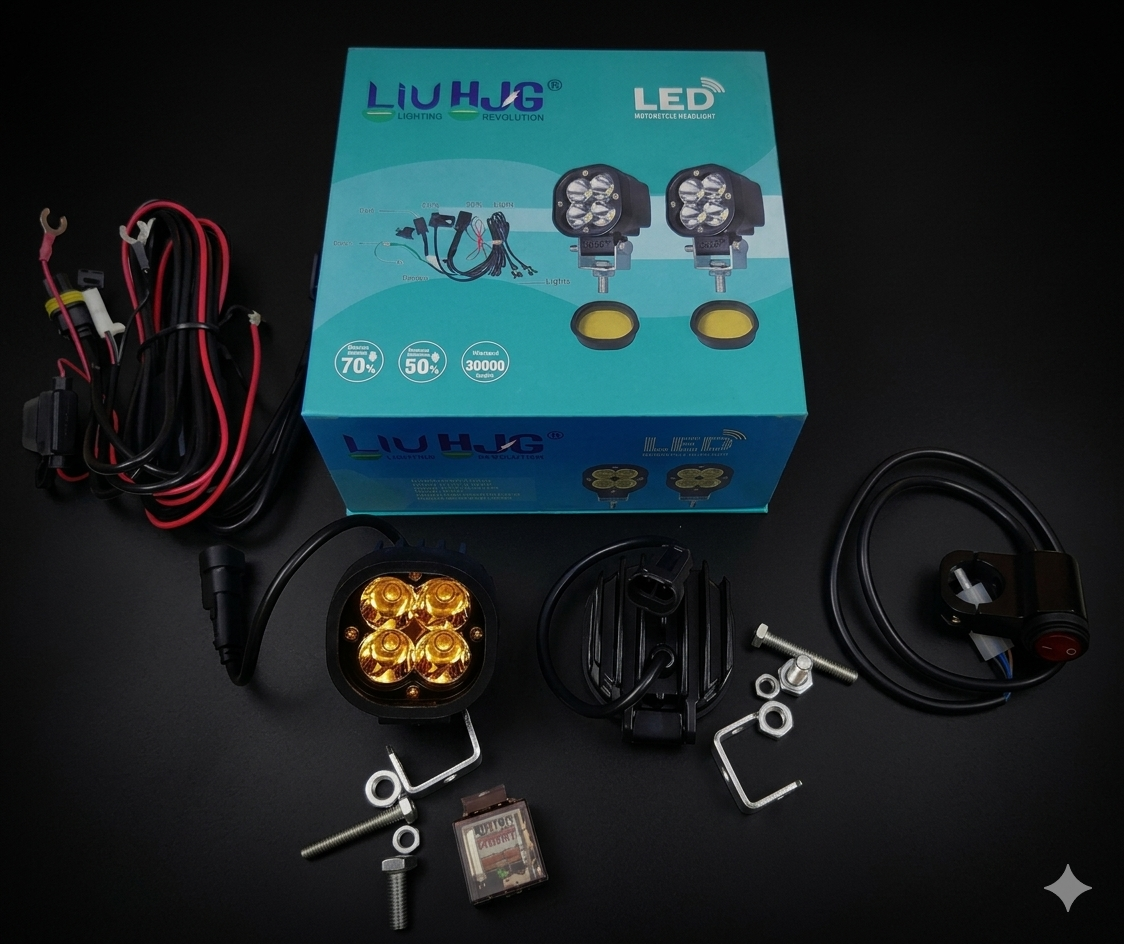 HJG 40W Foglights, universal motorcycle accessory