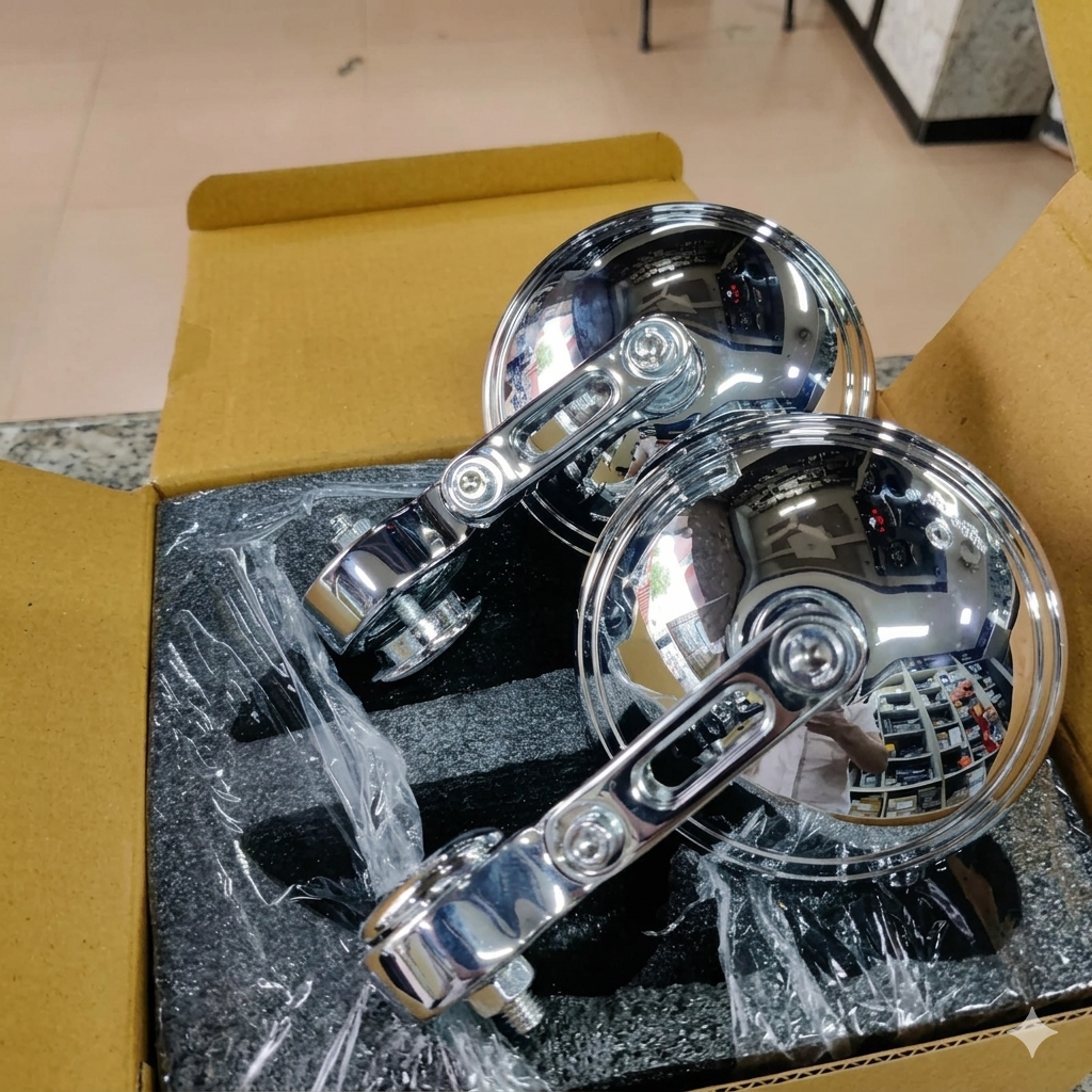 Bar End Mirrors, universal motorcycle accessory – photo 7